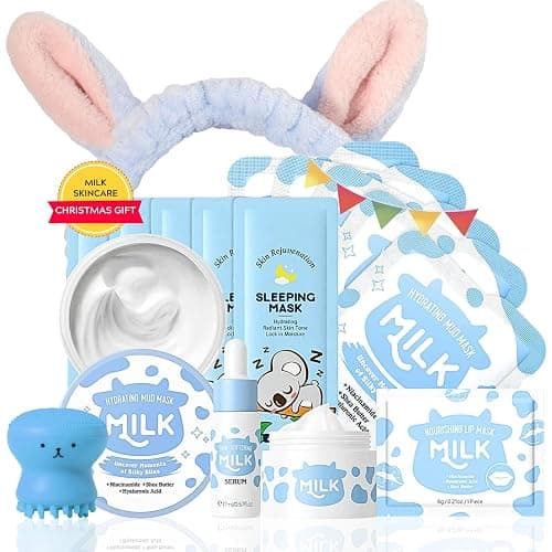 Milk Skin Care Set - 16 PCS Milk Skin Care for Kids Ages 8-12 Hydrating, Smooth & Delicate, Travel Skin Care Routine Kit for Women, Teen Skin Care Kit Christmas Gifts for Teenage Girls Friends Moms - Image 1