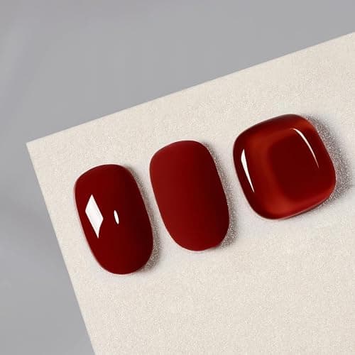 MAYCHAO 15ML Gel Nail Polish 1Pc Gel Polish Soak Off UV LED Nail Polish Nail Art Starter Manicure Salon DIY at Home, 0.5 OZ Burgundy Red thumbnail 5