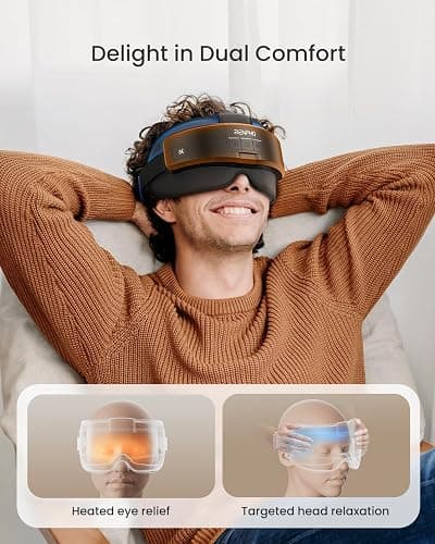 RENPHO Eyeris Masc Head and Eye Massager, FSA Eligible HSA, Head Massager for Forehead, Occiput and Temple, Heated Mask Massager for Scalp Relaxation and Stress Relief thumbnail 3
