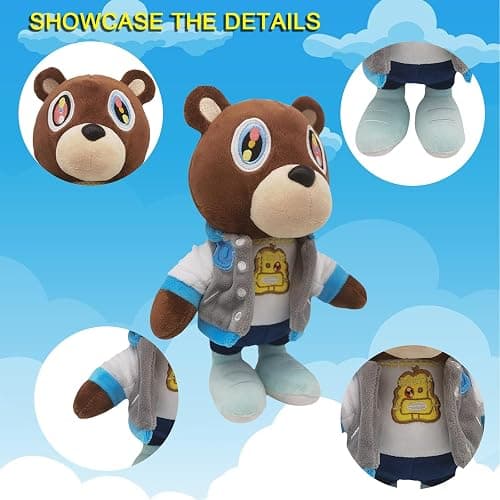 Cute Plush Bear Toy 10 inch Soft Stuffed Animal Perfect Graduation Gifts for Kids Fans Boys and Girls thumbnail 3