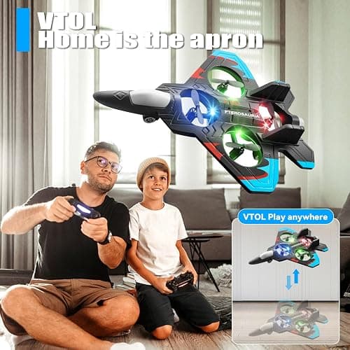4DRC V32 Foam Remote Control Airplanes RC Planes for Kids Adults 8-16, RC Airplane Fighter Jet with Light, 360° Flip Fighter Jet Toys, Stunt Roll, Airplane Toy Gifts for Kids Boys thumbnail 8