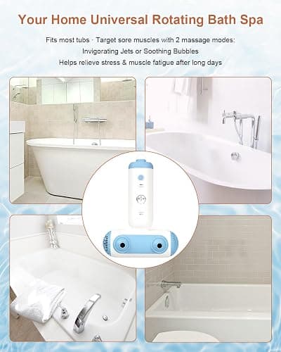 KokoSelene Bath Jets for Tub, Portable Bath Spa for Bathtub with Dual Hydro Jets, Bathtub Spa Machine Creates Soothing Bubbles for Daily Relax at Home Use (Blue) thumbnail 8
