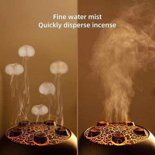 BLOIMP Essential Oil Diffuser 250ML,Jellyfish Diffuser Air Humidifiers Sound Pickup Ultrasonic Aromatherapy Diffuser Remote Control 7 Color Lights for Home Bedroom Office Hotel (Brown Color) thumbnail 2