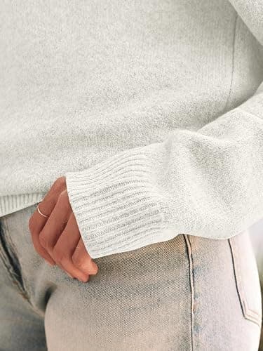 LILLUSORY Womens Off The Shoulder Sweater Oversized Batwing Sleeve Loose Pullover Sweaters Tops thumbnail 5