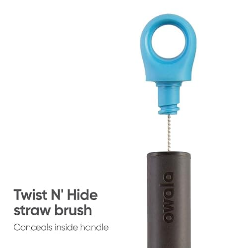 Owala 2-in-1 Water Bottle Brush Cleaner and Water Bottle Straw Cleaner Brush, Water Bottle Brush with Removable Head and Twist n� Hide Straw Brush, Smokey Blue thumbnail 4
