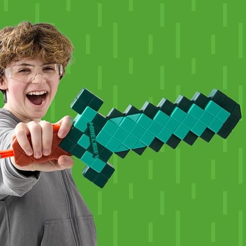 Nerf Minecraft Sword Dart Blaster, Pull Back Priming, Foam Edge, 8 N1 Darts, Ages 8+ thumbnail 2