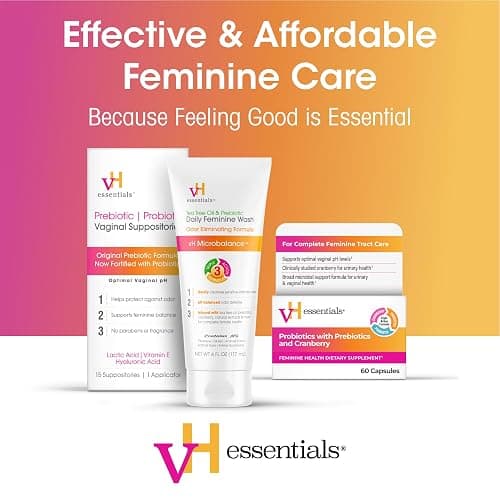 vH essentials, Ph Balanced Daily Feminine Wash, Tea Tree Oil & Prebiotic, 6, Fl Oz, (Pack Of 1) 54306 Clear thumbnail 6