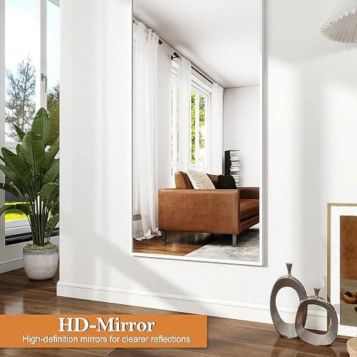 Floor Length Mirror 71"x26"(White) thumbnail 7