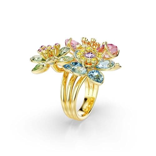 Swarovski Idyllia Flower Multicolor Ring, Crystal, No Gemstone thumbnail 2