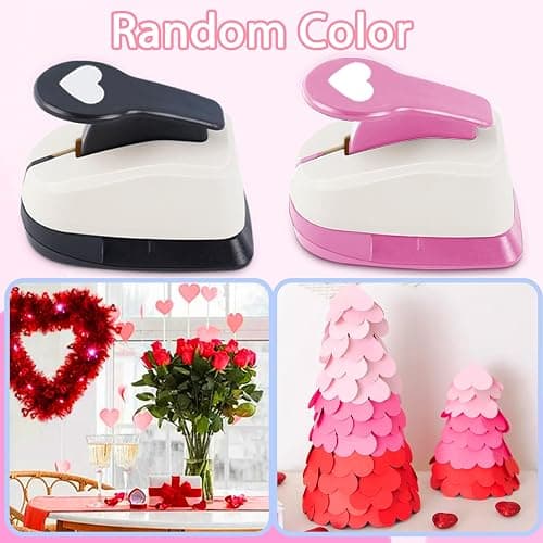 Heart Hole Punch, Paper Punches, HeartPunches for Paper Crafts, Heart Puncher, Hole PuncherHeart, Shaped Hole Punch, 1 inchHeart Paper Punch, 5/8 inch HeartHolePuncher, 3/8 inch Hole Punches Set thumbnail 6