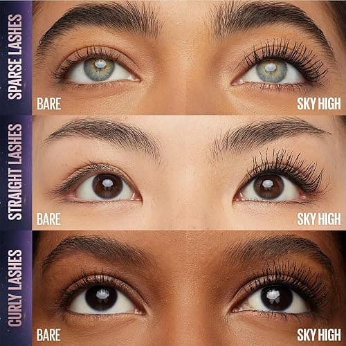 Maybelline Mascara, Lash Sensational Sky High Volumizing & Thickening, Eyelash Lengthening, Flake-Free Formula, Washable Mascara Infused with Bamboo Extract, Full Volume Mascara, Colour: Black thumbnail 5