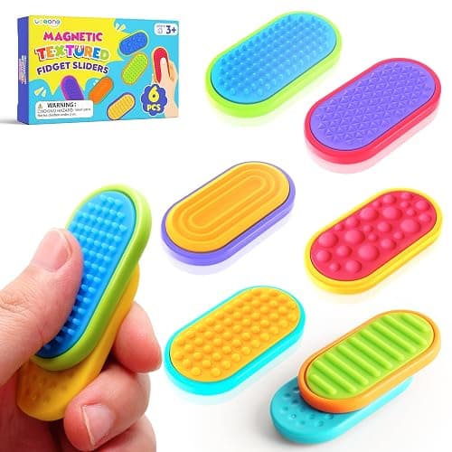 Sensory Fidget Magnet Toys for Kids: Silicone Magnetic Sliders Stress Fidgets for Autism, Stress Small Texture Fidget Toys for Classroom Prizes, Adults Office Desk / Portable Travel Must Haves, Gifts - Image 1