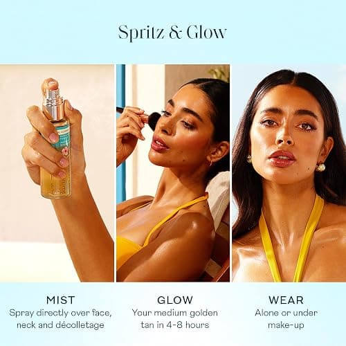 St. Tropez Self Tan Purity Face Mist, Natural Sunkissed Glow Face Tan with Hyaluronic Acid & Antioxidants, Vegan, Natural & Cruelty Free Face Care, 2.7 Fl Oz thumbnail 3