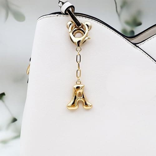 TTYY Initial Keychain For Women Handbag Charms Backpack Car Keyring for Sister Besties Mom Gold Letter Keychain thumbnail 4