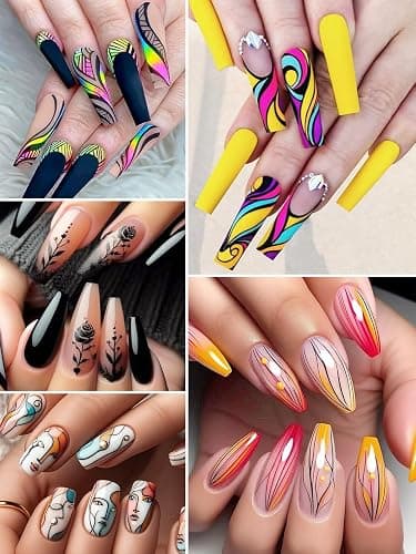 12 Color Nail Art Markers Kalolary Nail Art Pens Quick Dry Nail Polish Pen | 0.5mm Acrylic Paint Pen Nail Point Graffiti Dotting Pen Drawing Painting Liner Brush for DIY Nail Art Manicure Tools thumbnail 4
