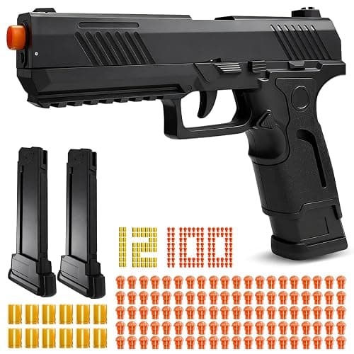 Automatic Shell Ejecting Toy Gun, Soft Bullet Toy Pistol, Educational Toy Model, Gifts for Kids, Boys and Girls (Black) thumbnail 7