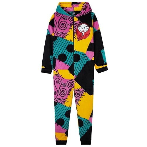 Disney Stitch Girls One Piece Pajamas with Hood, Fleece Sleepsuit - Kids Gift - Image 1