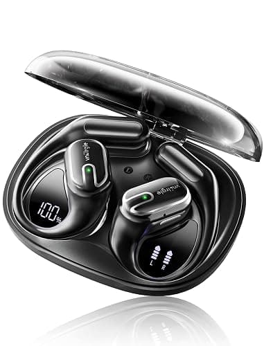 Open Ear Earbuds Bluetooth Headphones Wireless - 80Hrs Playtime Wireless Earbuds with IPX7 Waterproof Touch Control Earphones Sport with 18.2mm Drivers Stereo Sound Bluetooth 6.0 for Running Fitness - Image 1