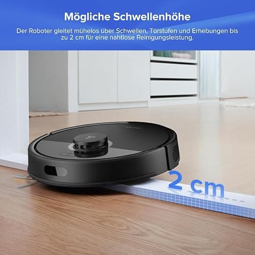 roborock Q7 L5+ Saugroboter mit Wischfunktion, Automatischer Staubentleerung, Dual Anti-Tangle System, 8.000 Pa Saugkraft, LiDAR-Navigation,Wischroboter für Teppich, Tierhaare, APP Steuerung(Schwarz) thumbnail 7
