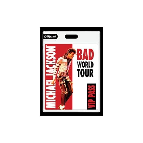 Michael Jackson Bad World Tour Keepsake Premiere Blaster Box Trading Cards | 8 Packs, Authentic Worn Glove Relics, 300+ Card Set, 1/1 Cut Signature Chase, Numbered Parallels thumbnail 7