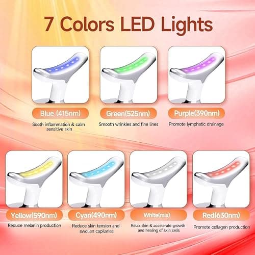 Face Massager, Face Sculpting Tool 7-in-1 with Heat & LED, Led Face Sculptor with 45±5°C & 3 Modes, Face Lifting Device for Neck Jawline, Facial Massager for Skin Tightening Anti-Wrinkle thumbnail 4