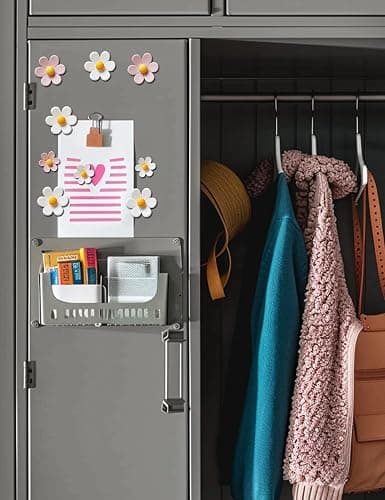 Mymazn Fridge Magnets Cute Refrigerator Magnets Colorful Decorative Magnets 3D Flower Magnets for Office Kitchen Locker 16PCS Pink White (8 Small+8 Large) - Pink+white thumbnail 7