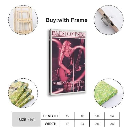 SMART COLOR SABRINA CARPENTER (20) Canvas Poster Wall Art Decor Print Picture Paintings for Living Room Bedroom Decoration 08x12inch(20x30cm) thumbnail 2