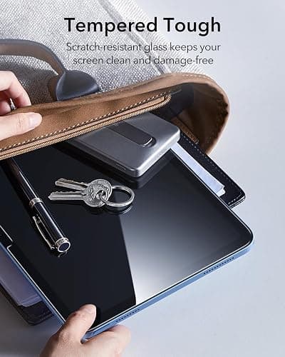 ESR 2 Pack Screen Protector for iPad A16 11th/10th Gen 11/10.9 Inch, 9H | 2025/2022,Tempered Glass with Alignment Frame, Anti-Scratch, Bubble Free, HD Clarity, Apple Pencil Support thumbnail 4