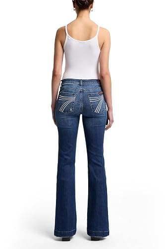 7 For All Mankind Womens Women's Tailorless Dojo Regular Fit Flared Jeans thumbnail 4