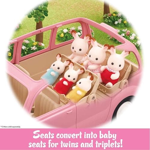 Calico Critters Family Picnic Van for Dolls - Toy Vehicle Seats up to 10 Collectible Figures! thumbnail 6