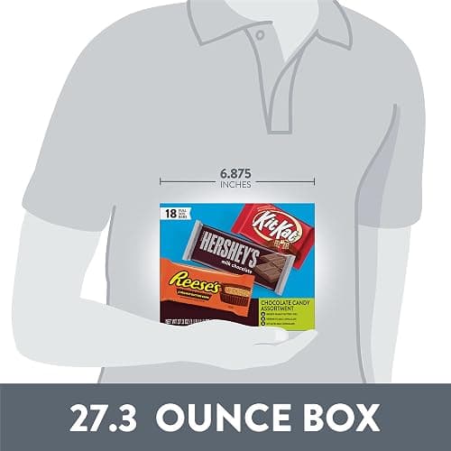 HERSHEY'S, KIT KAT and REESE'S Assorted Milk Chocolate, Full Size Easter Candy Bar Variety Box, 27.3 oz - 18 Count (Pack of 2) thumbnail 6