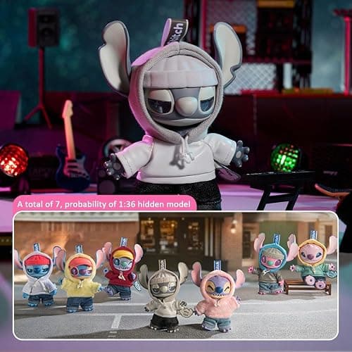 MINISO Disney Stitch GenZ Street Collection Vinyl Plush Pendant Surprise Box Figure Model Random Design Blind Box Toy Collectible Toy for Home Decor Birthday Gifts (Random One Figure) thumbnail 7