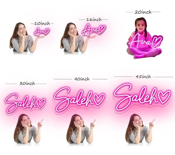 OBTAIN Custom Neon Signs, Neon Sign Customizable for Wall Decor, Personalized Neon Sign for Wedding Birthday Party Gift Party Bar Game Room Home Business Shop Name Logo Neon Sign thumbnail 3