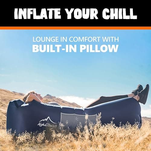AlphaBeing Inflatable Lounger Beach Chair Accessories, Air Sofa Hammock Inflatable Couch for Camping Backyard Lakeside with Compression Sacks, Ideal Outdoor Gifts for Adults thumbnail 4