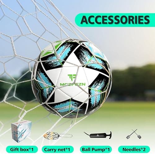 MGZFEZN Soccer Ball Size 5&Size 3 for Youth and Adults,Indoor Training Practice Soccer Ball,Gift Idea for Kid with 1 Pump 1 Net Bag and 2 Needle thumbnail 8