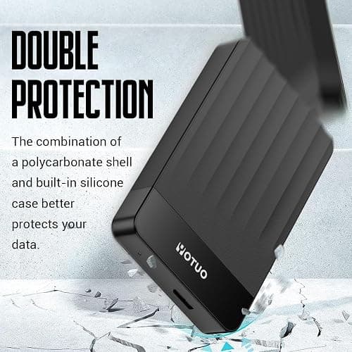 YOTUO Portable External Hard Drive Storage Expansion Mobile HDD USB 3.0 USB-C for PC, Mac, Desktop, Laptop, PS4, PS5, Xbox One X/S, Xbox 360, Xbox Series X/S, Office & Game (Black, 1TB) thumbnail 7