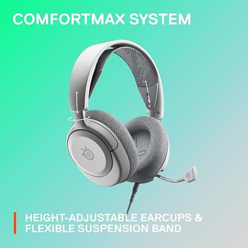 SteelSeries Arctis Nova 1 Multi-System Gaming Headset — Hi-Fi Drivers — 360° Spatial Audio — Comfort Design — Durable — Ultra Lightweight — Noise-Cancelling Mic — PC, PS5/PS4, Switch, Xbox - White thumbnail 6