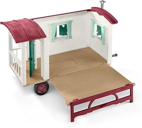 Schleich Horse Club - 113PC Interactive Camping Trip - Car and Camper Caravan Playset with Horse and Rider Figures, Dog Figurine and Accessories for Girls, Boys - Realistic Kids Toys Ages 5+ | 72205 thumbnail 7