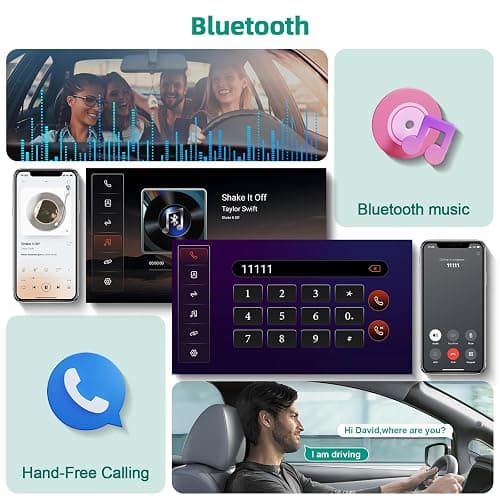 1+32G 10.1-inch Android 13 Car Stereo for Ford Mustang 2010 2011 2012 2013 2014 IPS Touchscreen Screen Car Radio with Carplay & Android Auto Support Backup Camera GPS FM Navi BT SWC thumbnail 4