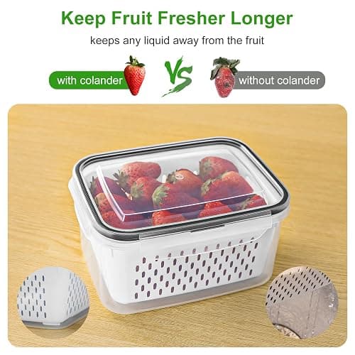 Ella - 5 PCS Large Fruit Containers for Fridge thumbnail 4