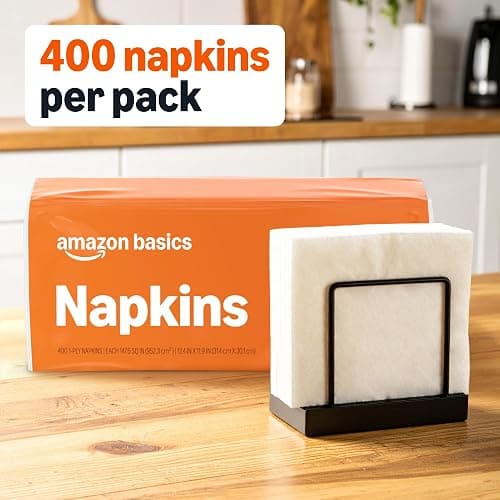 Amazon Basics Everyday Paper Napkins, 400 Count thumbnail 4