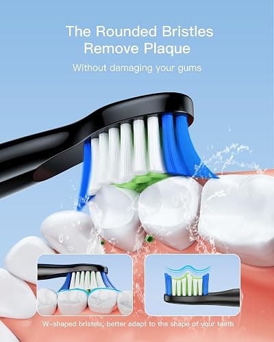 Bitvae D2 Electric Toothbrush Replacement Heads, Sonic Toothbrush Heads Refills, 4 Pack thumbnail 2