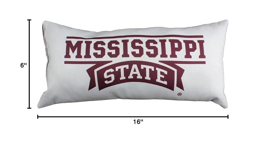 College Covers Everything Comfy Mississippi State Bulldogs 2 Sided Bolster Small Travel Pillow Decorative Pillow 16 x 6 thumbnail 2