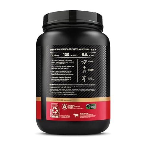 Optimum Nutrition Gold Standard 100% Whey Protein Powder, Double Rich Chocolate 1.98 Pound (Packaging May Vary) thumbnail 11