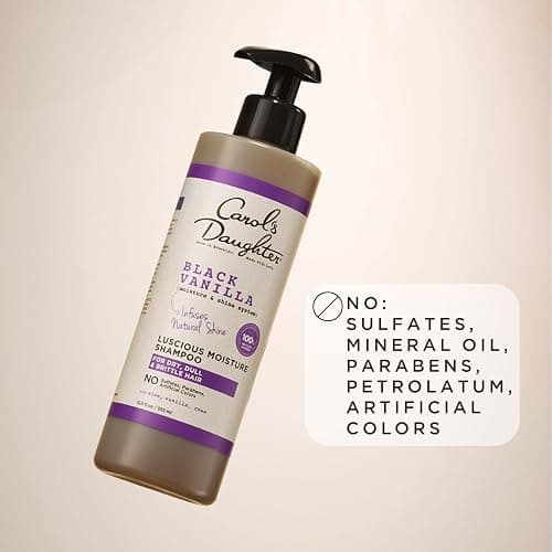 Carol's Daughter Black Vanilla Moisture Sulfate Free Shampoo for Curly, Wavy or Natural Hair, Moisturizing Hair Care for Dry, Damaged Hair, 12 Fl Oz thumbnail 7
