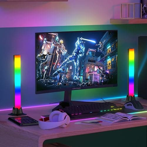 MIWATT DS 32CM LED Light Bar RGBIC Lamp (2 Pack, Z Series) - Rainbow Smart Lighting with Remote, Perfect for PC, TV, Gaming Setup thumbnail 3