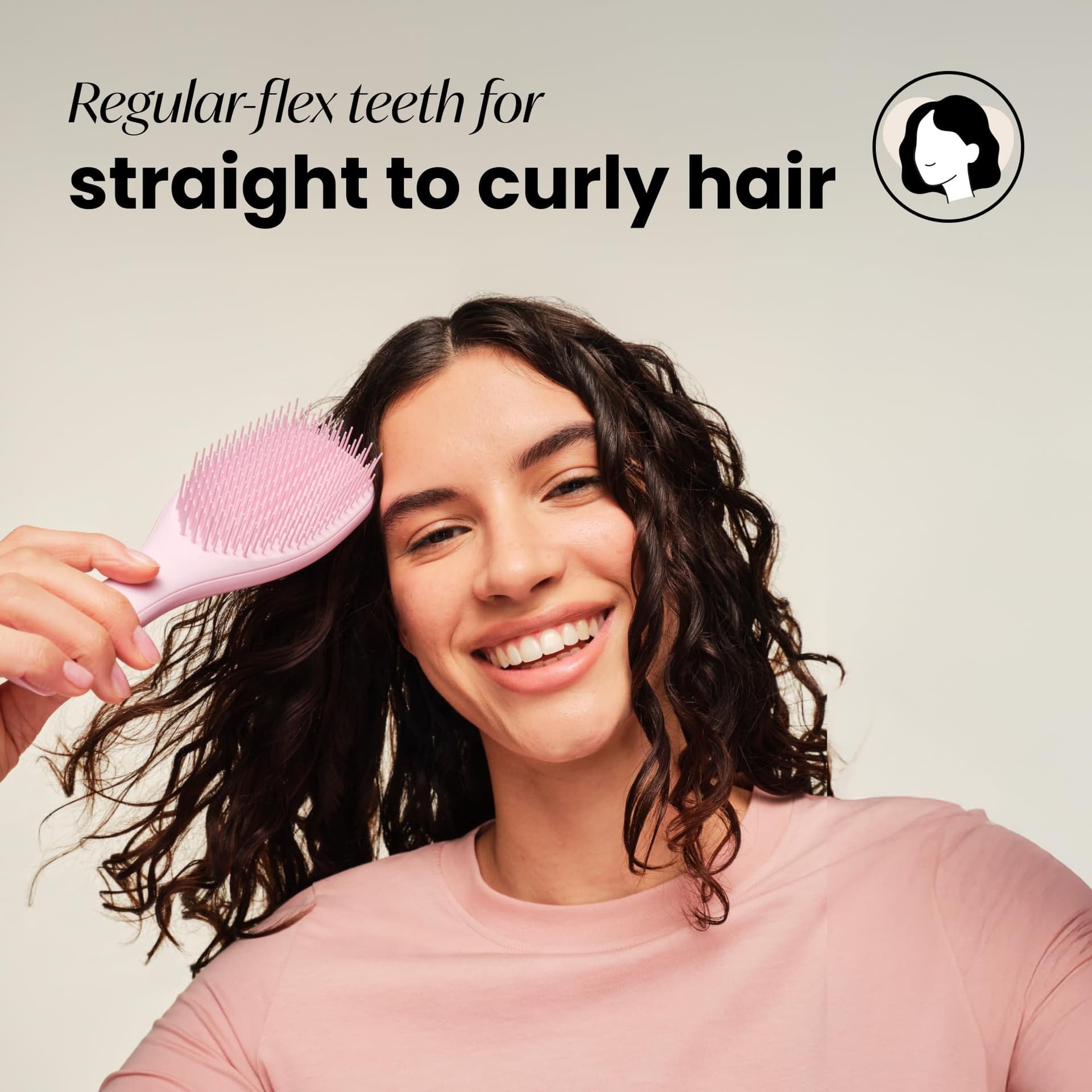Tangle Teezer Wet Detangler Hairbrush - Millennial Pink thumbnail 3