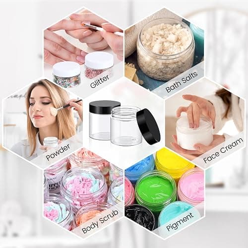 TUZAZO 4 Oz Plastic Container Jars with Lids BPA Free, Empty Round Clear Cosmetic Containers Plastic Slime Jars for Lotion, Cream, Ointments, Body Butter, Makeup, Travel Storage (12 Pack) thumbnail 8