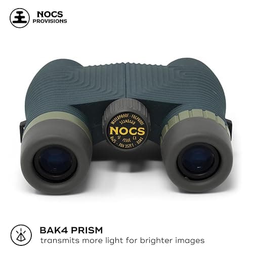 Nocs Provisions Standard Issue 8x25 Waterproof Binoculars, 8X Magnification, Bak4 Prism, Wide View Multi-Coated Lenses for Bird Watching, Hiking & Backpacking - Cypress Green II thumbnail 3