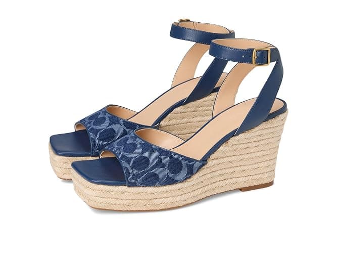 Coach Women's Espadrille Wedge Platform, Deep Blue, 8.5 - Image 1